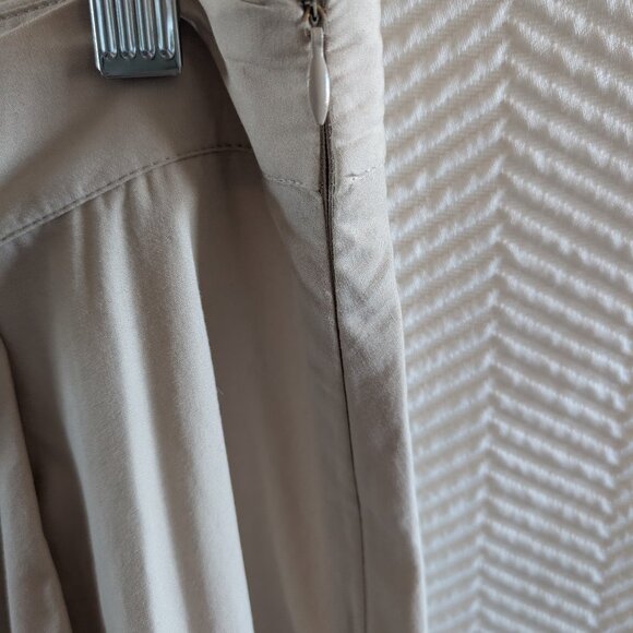 Zara Cotton Beige Maxi Skirt Size Large Flowy Summer Neutral Boho Minimalist - Picture 8 of 10